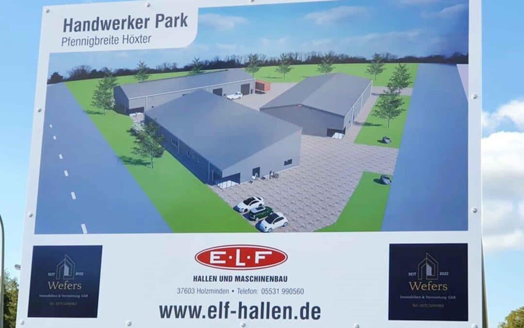 E.L.F baut drei Hallen für den neuen Handwerker-Park in Höxter