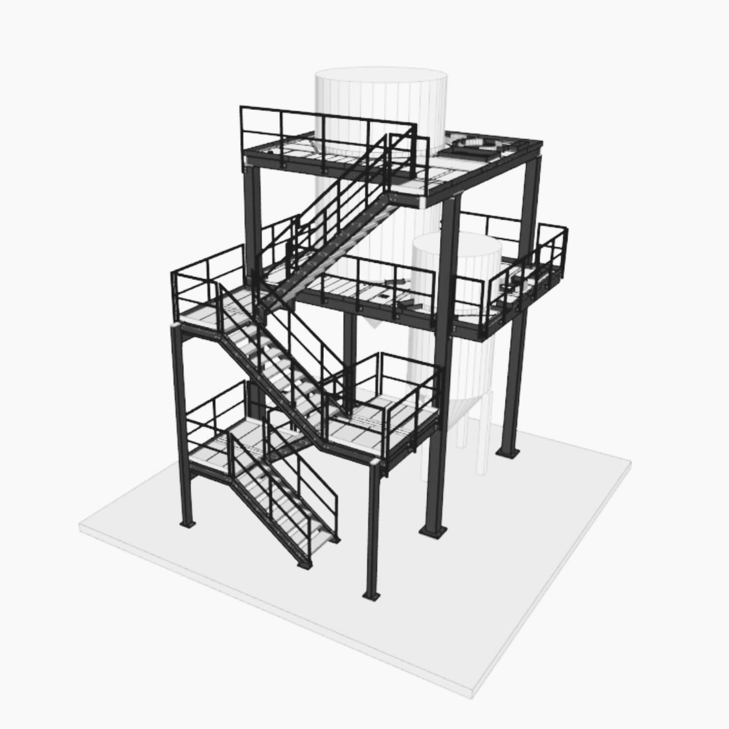 ELF Hallen und Maschinenbau bietet auch Metallbau an, Bühne