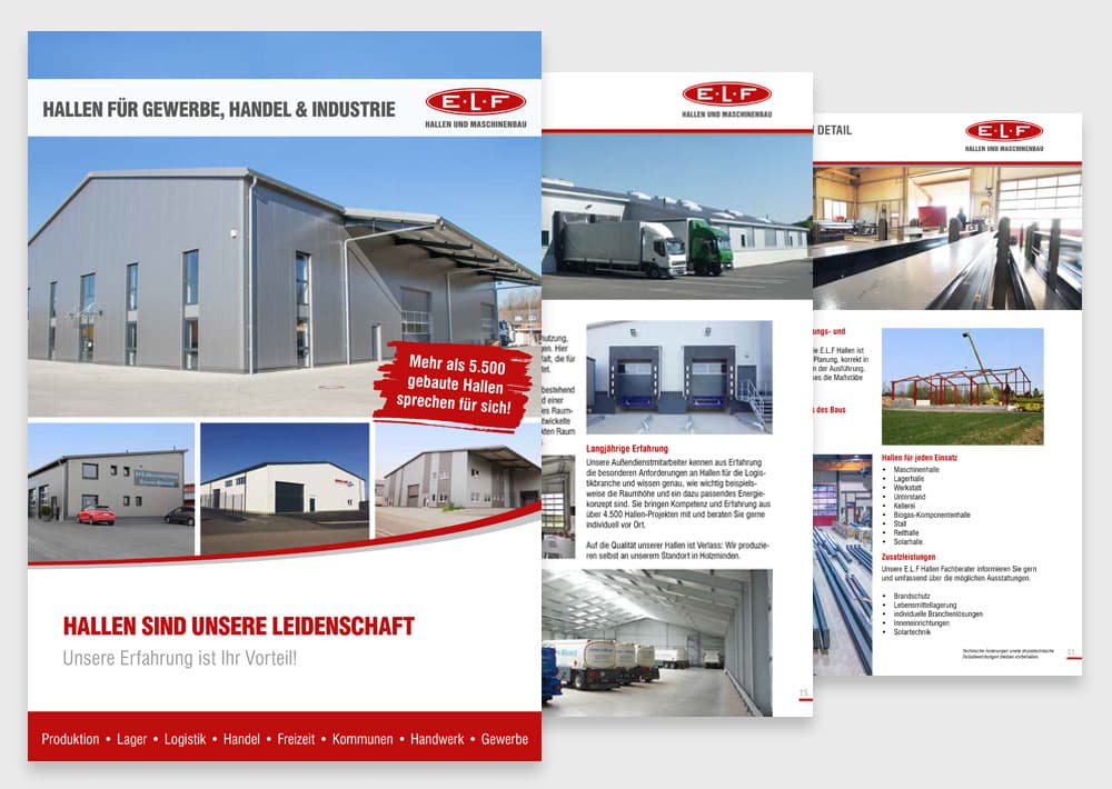 Broschüre zum Download: Hallen für Gewerbe, Handel und Industrie